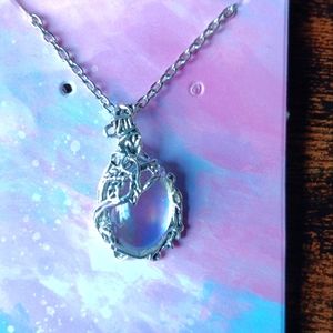 Pendant vintage silver necklace hand crafted